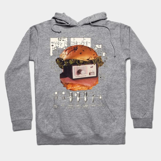 Radio burger retro Hoodie by reesea